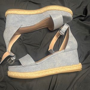 Denim Wedges